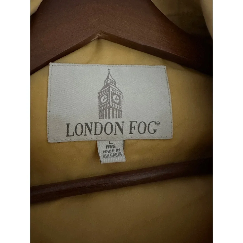 Vintage 90s London Fog Hooded Windbreaker Jacket Yellow‎ Large Reg